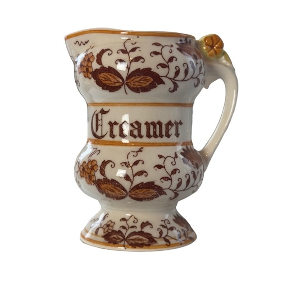 Vintage Retro 1950’s Brown Onion Ceramic Creamer and Sugar Set - Picture 8 of 16